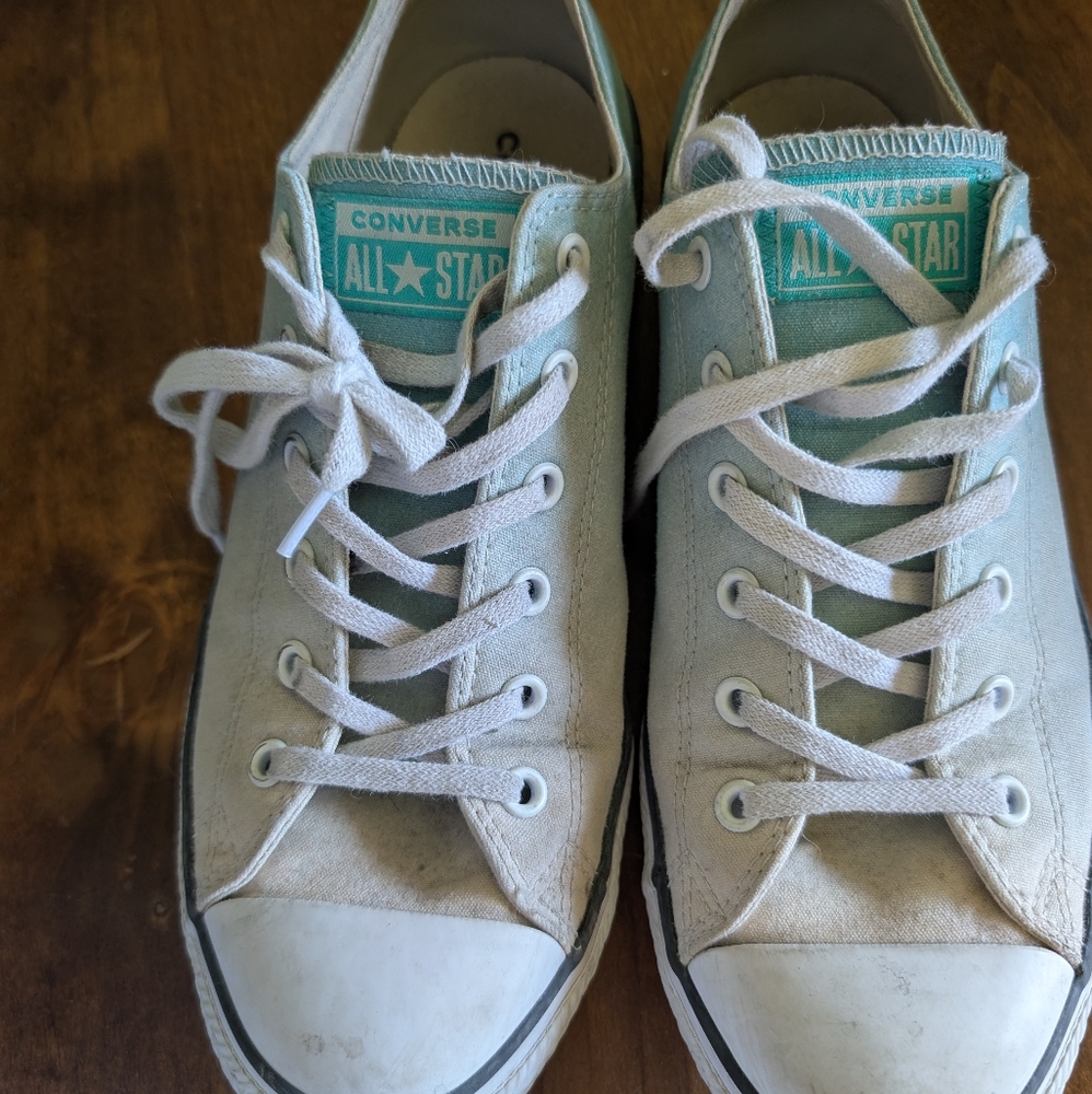 Converse All Star White GreenOmbre Sneakers